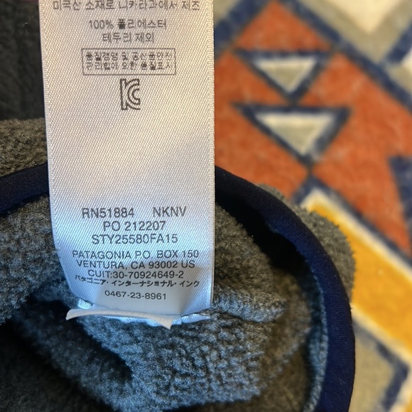 Patagonia Synchilla Fleece Snap T Mens Jacket -Gray & Blue Trim - Picture 9 of 9